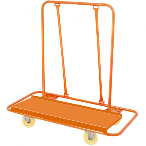VEVOR Plasterboard Trolley Drywall Cart 3000LBS Load Capacity, 1500kg Handling Sheetrock Sheet Panel Service Cart Heavy Duty Caster Dolly, yellow