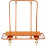 orange VEVOR drywall cart with four wheels and sturdy frame.