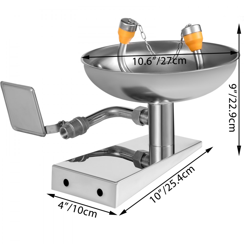Emergency Eyewash Eye Wash Safety Wall Mounted Emergency Shower Stainless Steel
