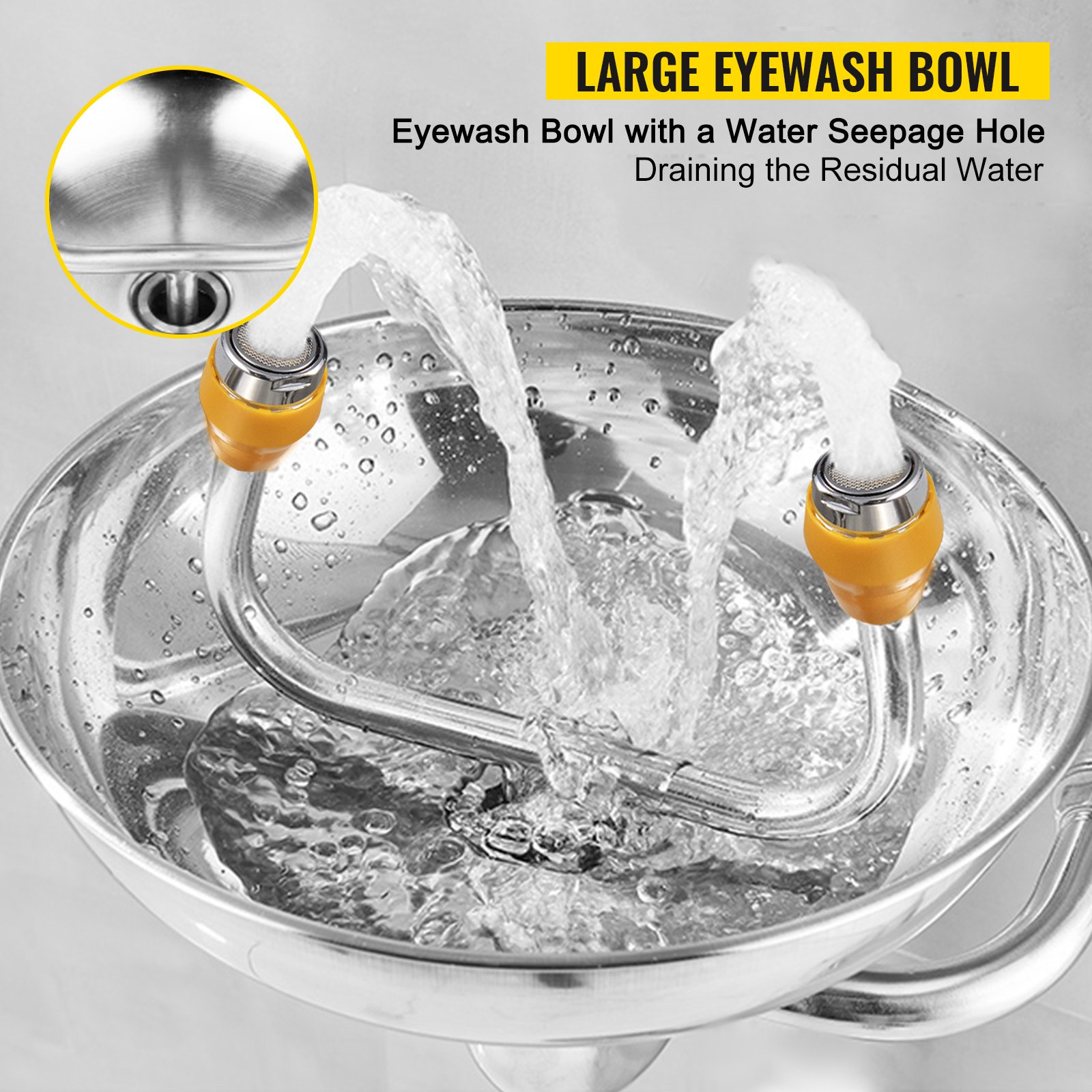 Emergency Eyewash Eye Wash Safety Wall Mounted Emergency Shower Stainless Steel