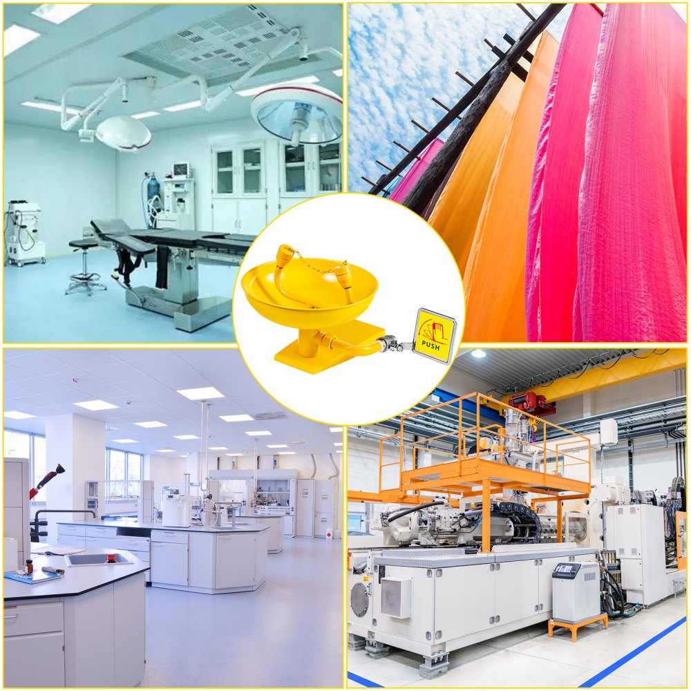 Emergency Eyewash Eye Wash Station Wall Mounted Emergency Shower ABS Coating