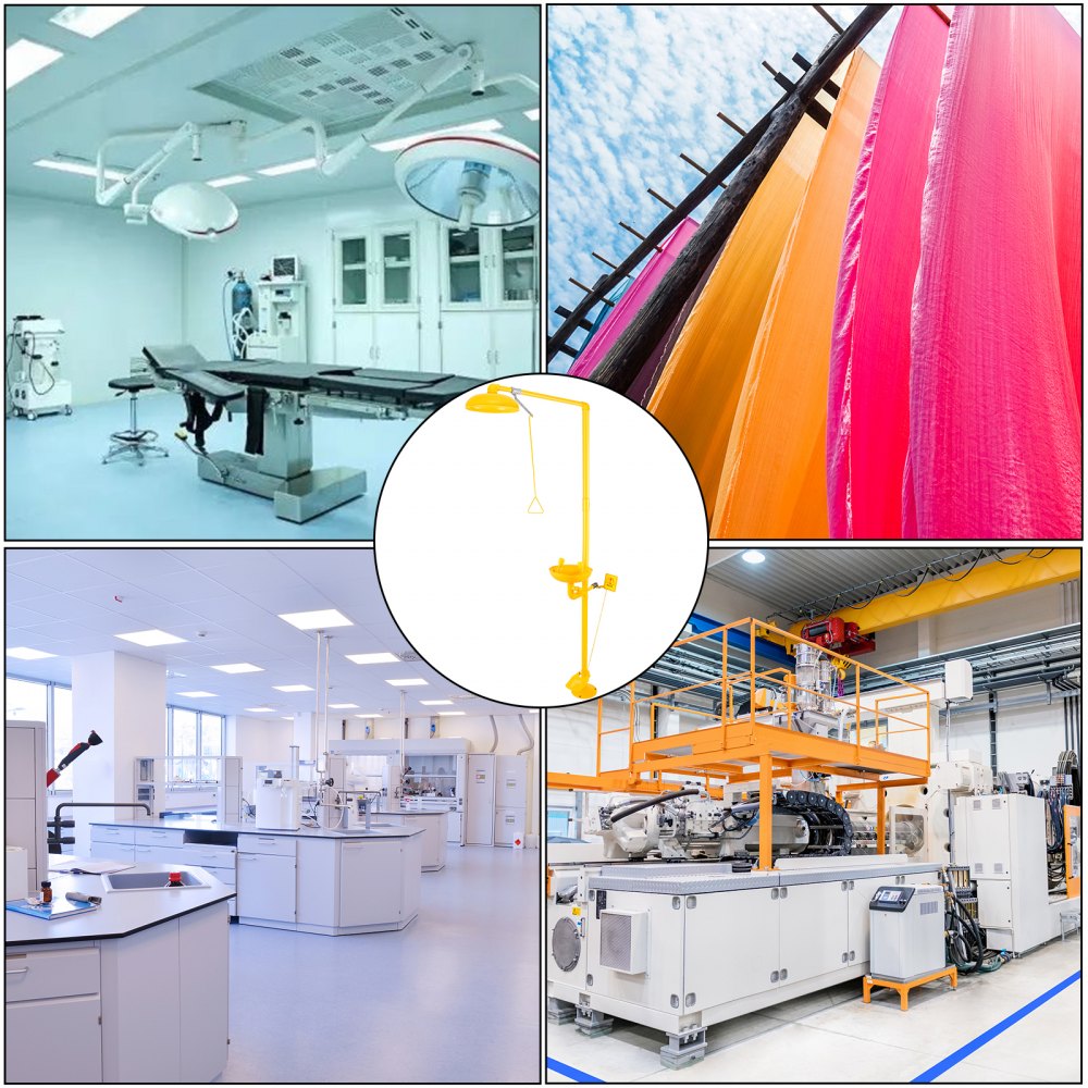 VEVOR Emergency Eyewash Safety Combination Emergency Shower Stainless with ABS