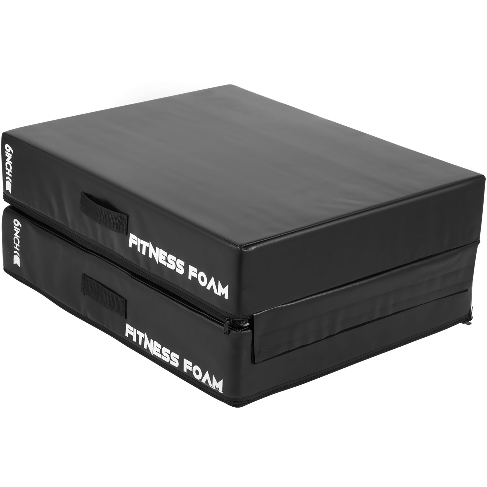 VEVOR Barbell Crash Cushion Pads 6 inch, Weightlifting Protector Falling Pads, Balanced Cushions, Black Cushioned Foam Mat,for Weightlifting Training，One Pair