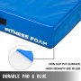 VEVOR 6 inch Barbell Crash Cushion Pads, Weightlifting Protector Falling Pads,Red/Blue/Black Cushioned Foam Mat,for Olympic Weightlifting,One Pair (Blue)