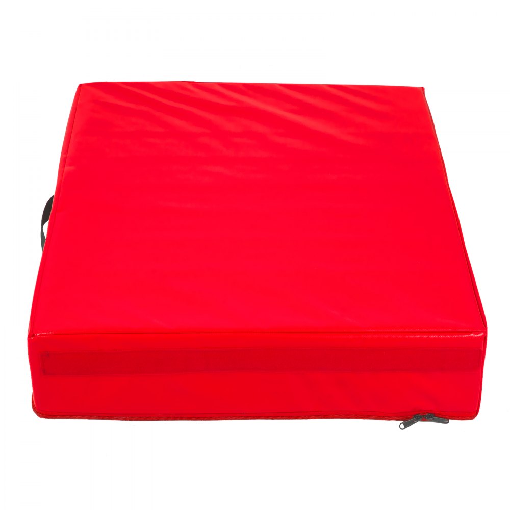VEVOR Fitness Crash Pad,10 inch Barbell Crash Cushion Pads, Weightlifting Protector Falling Pads, Cushioned Foam Mat,for Olympic Weightlifting One Pair (Black & Red)