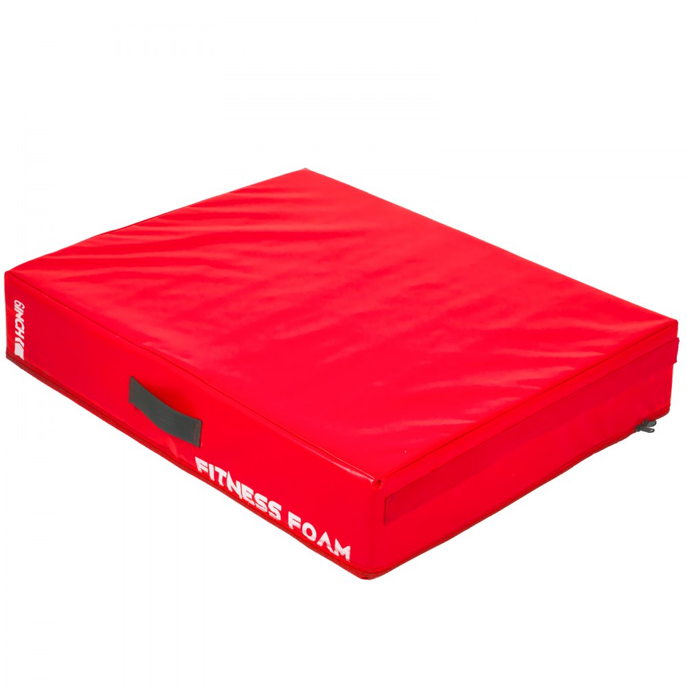 VEVOR 6 inch Barbell Crash Cushion Pads, Weightlifting Protector Falling Pads,Red Cushioned Foam Mat,for Olympic Weightlifting,One Pair