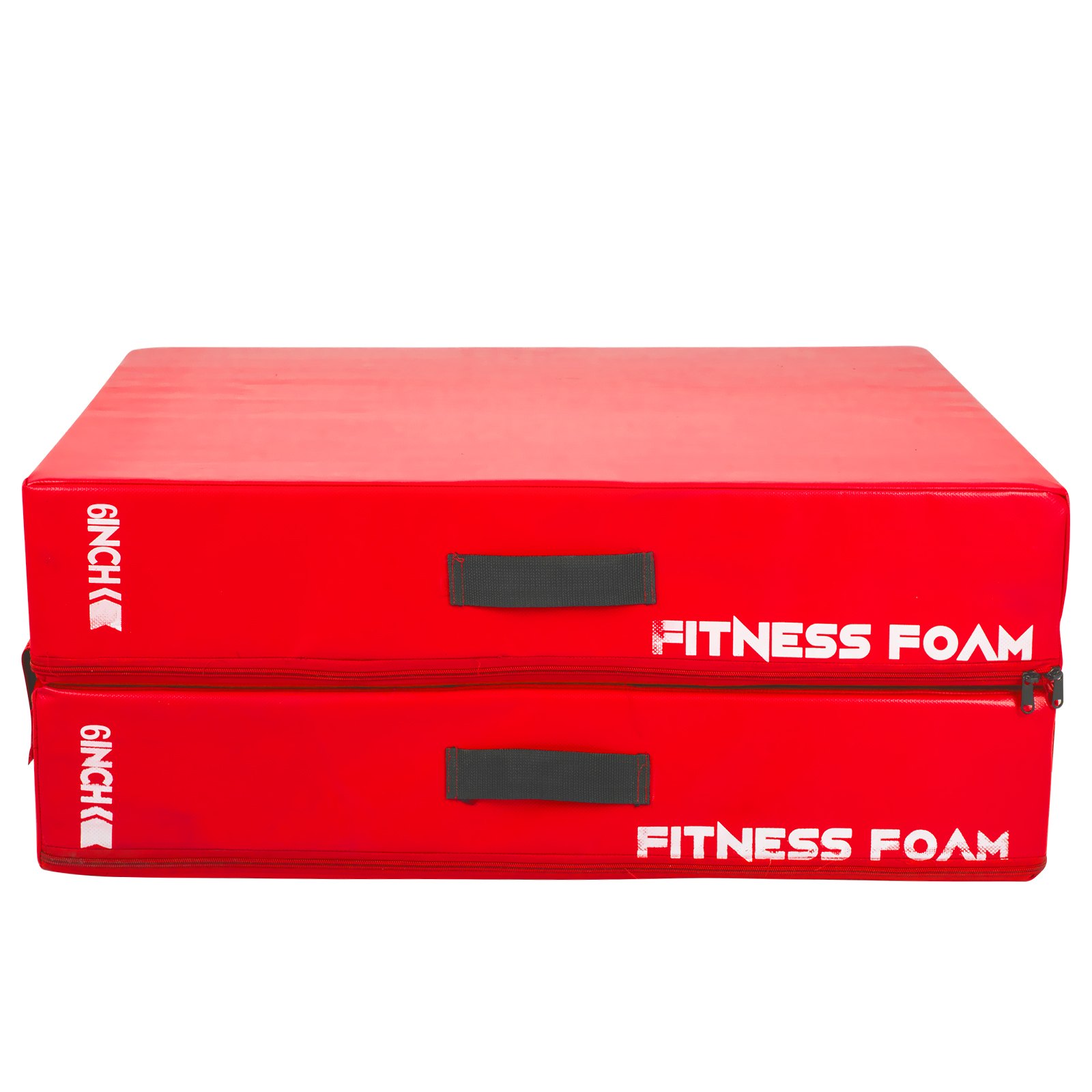 VEVOR 6 inch Barbell Crash Cushion Pads, Weightlifting Protector Falling Pads,Red Cushioned Foam Mat,for Olympic Weightlifting,One Pair