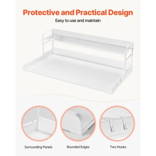 Aazon.co: Dooloric Washer Dryer Countertop, Laundry Wood Shelf Topper With Edge, 27.6" Depth X