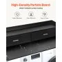 VEVOR 2 Drawers Washer Dryer Countertop with 2-Tier Shelf, 54" x 27" Wooden Washer and Dryer Countertop with Non-Slip Pads, Water-Resistant Laundry Topper for Laundry Room Organization, Black
