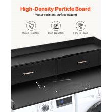 Washer Dryer Countertop, 27.5" Depth x 54" Width, Washer Dryer Wood Top for Laundry Room Organization with 2 Drawers & Shelf