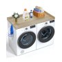 VEVOR Washer Dryer Countertop 54" x 27" Wooden Washer and Dryer Topper Oak