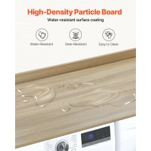 Royxen Laundry Countertop Solid Wood, Countertop for All Front-Loaded Washing Machine and Dryer, Extra Room for Laundry Room, Oak