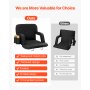 VEVOR Stadium Seat with Back Support, Wide Bleacher Seat Back, Folding Padded Cushion Stadium Chair, Portable Reclining Chair with Hook Pocket Cupholder, Ideal for Sport Event Beach Camping Concert
