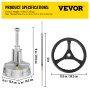 VEVOR SS13712 12 QUICK CONNECT ROTARY STEERING PACKAGE WITH 13" WHEEL