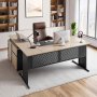 Split L-Shaped Executive Desk