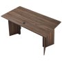 VEVOR 63 in Executive Desk, Large Modern Rectangle Office Table, Heavy Duty Wooden Executive Table with Cable Connection Hole, 113 KG Load Capacity, Easy Assembly, for Work Study Writing, Walnut