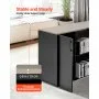 VEVOR L-Shaped Executive Desk, Large Modern Office Table with Drawers & Storage Cabinet, Heavy Duty Wooden Executive Table with CPU Stand, 158.7 KG Load Capacity, Easy Assembly, for Work Study Writing