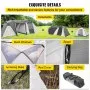 VEVOR Motorcycle Covers, Folding Garage Scooter Waterproof UV Protected 480 x 245 x 185 cm Motorcycle Garage Weatherproof Motorcycle Cover Moped Protective Tarpaulin Tent Oxford Roll Cover Olive Green