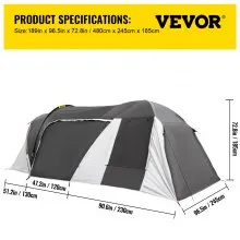 VEVOR Motorcycle Covers, Folding Garage Scooter Waterproof UV Protected 480 x 245 x 185 cm Motorcycle Garage Weatherproof Motorcycle Cover Moped Protective Tarpaulin Tent Oxford Roll Cover Olive Green