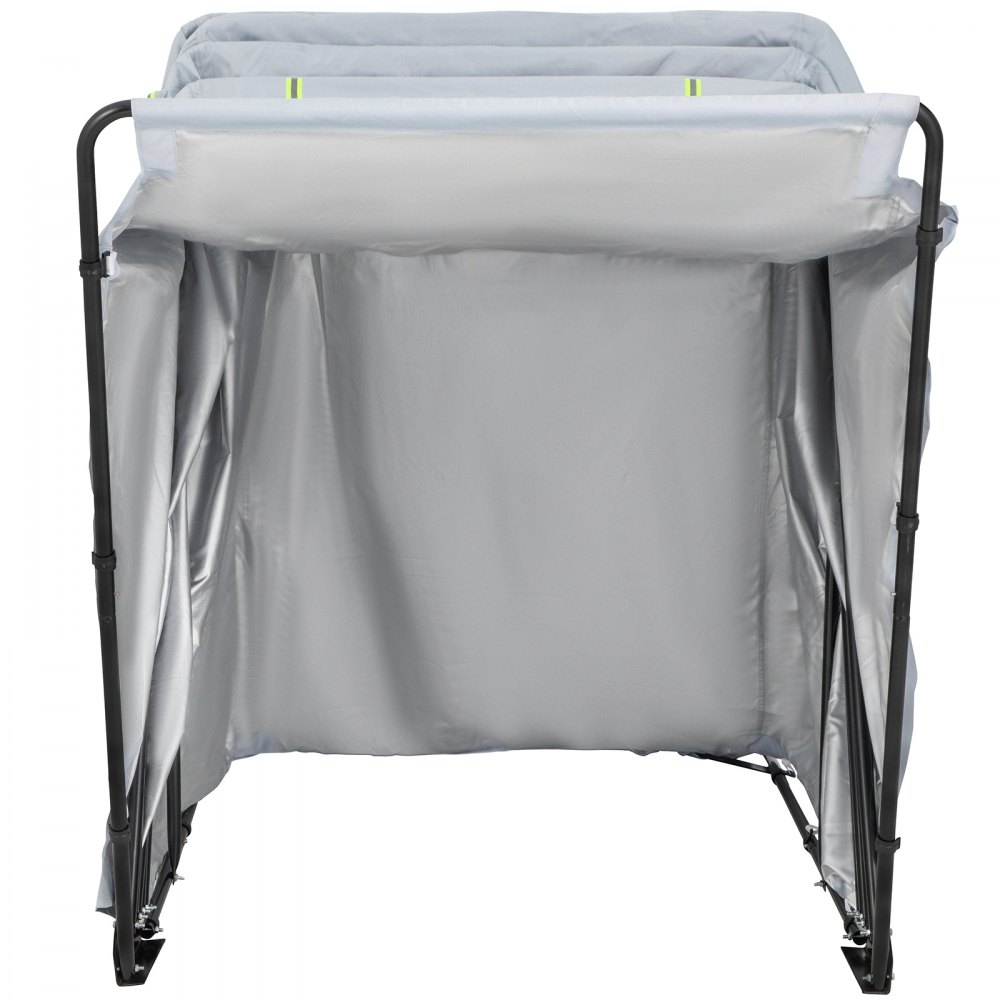 VEVOR Motorcycle Shelter, Waterproof Motorcycle Cover, Heavy Duty Motorcycle Shelter Shed, 420D Oxford Motorbike Shed Anti-UV, 133.9"x53.9"x76.8" Grey Shelter Storage Garage Tent w/ Lock & Weight Bag