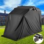 VEVOR Motorcycle Shelter, Waterproof Motorcycle Cover, Heavy Duty Motorcycle Shelter Shed, 600D Oxford Motorbike Shed Anti-UV, 270 x 105 x 155 cm Black Shelter Storage Garage Tent w/ Lock & Weight Bag
