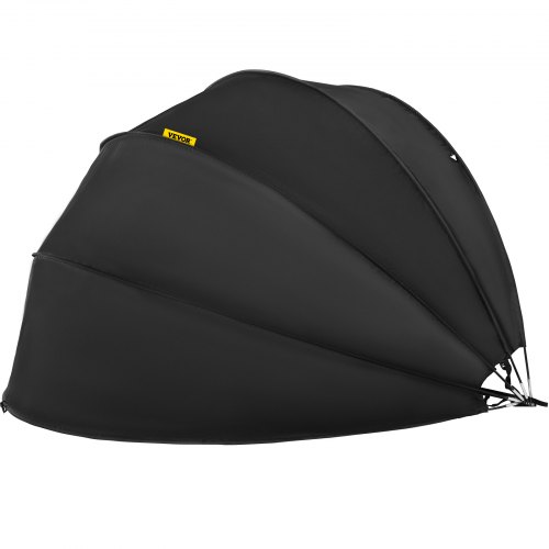 VEVOR Waterproof Motorcycle Cover, Motorcycle Shelter, Heavy Duty Motorcycle Shelter Shed, 600D Oxford Material Motorbike Shed Anti-UV, Black Shelter Storage Garage Tent Dome Shape with Carry Bag