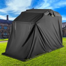 VEVOR Motorcycle Cover 600D Motorcycle Tent Oxford Material Motorcycle Shed Anti-UV,132"(L) x 54"(W) x 78"(H) (Black, Large)
