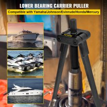 VEVOR Lower Bearing Carrier Puller, Compatible with Yamaha, Johnson, Evinrude, Honda, Mercury, Robust Steel Marine Lower Bearing Puller with Adjustable Arms, Works for Lower Carrier Bearing Removing