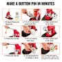 tutorial for making a button pin using VEVOR button badge parts with step-by-step illustrated guide.