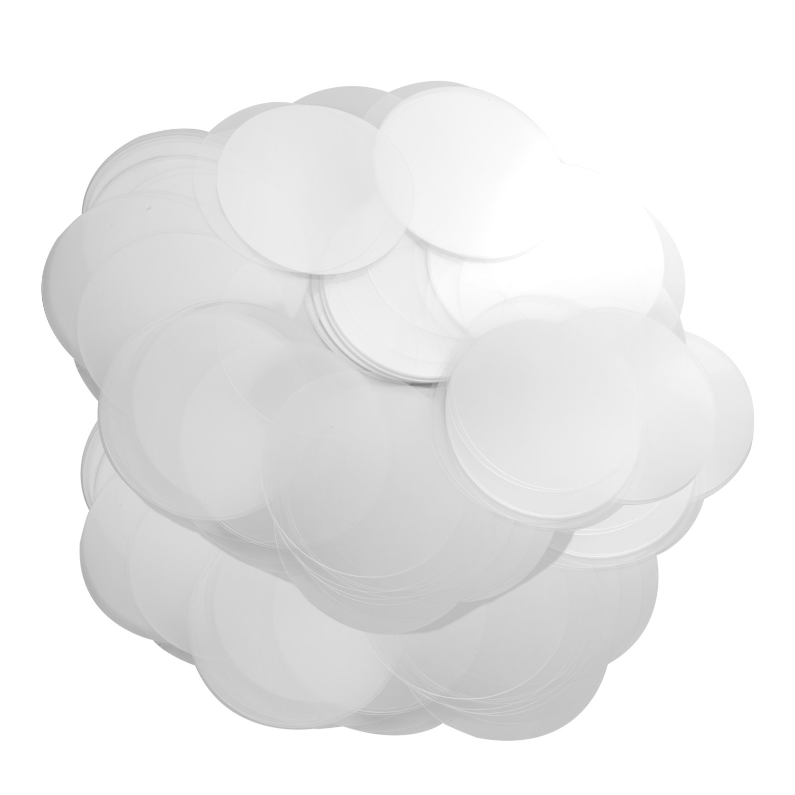 clear circular plastic parts for VEVOR button badge parts display, ideal for creating custom badges.