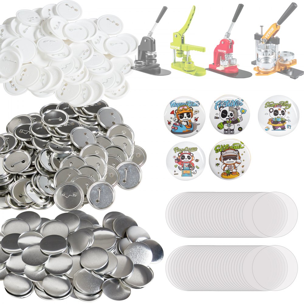 56 mm 2-1/5 Inch Button Maker Machine + 500 pcs free Magnet Supplies +  Graphic Punch