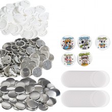 VEVOR 2.25" 58mm Button Badge Parts Supplies for Button Maker Machine 500 Sets。Badge machine not included