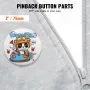 VEVOR 200 sad 3palcových 75mm dílů na zadní knoflíky, díly pro kutily na kulaté knoflíky, sada obsahuje kovový vršek, plastový/kovový knoflík, průhlednou fólii a prázdný papír na dárky, stroj NENÍ součástí balení