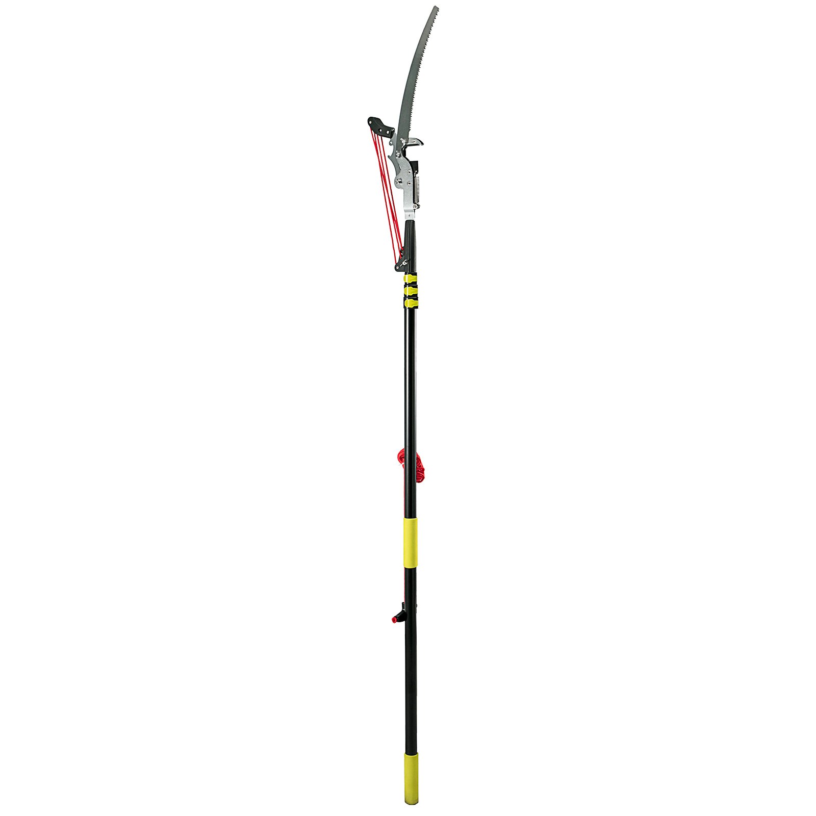 VEVOR Tree Pruner 5.4~17.7ft, Extendable Pole Saw with 3-Sided Blade SK5 Cutting Blade, Tree Pole Pruner, Tree Saw Alloy Steel Branch, Long Reach Pole Pruning Saw for Sawing and Shearing