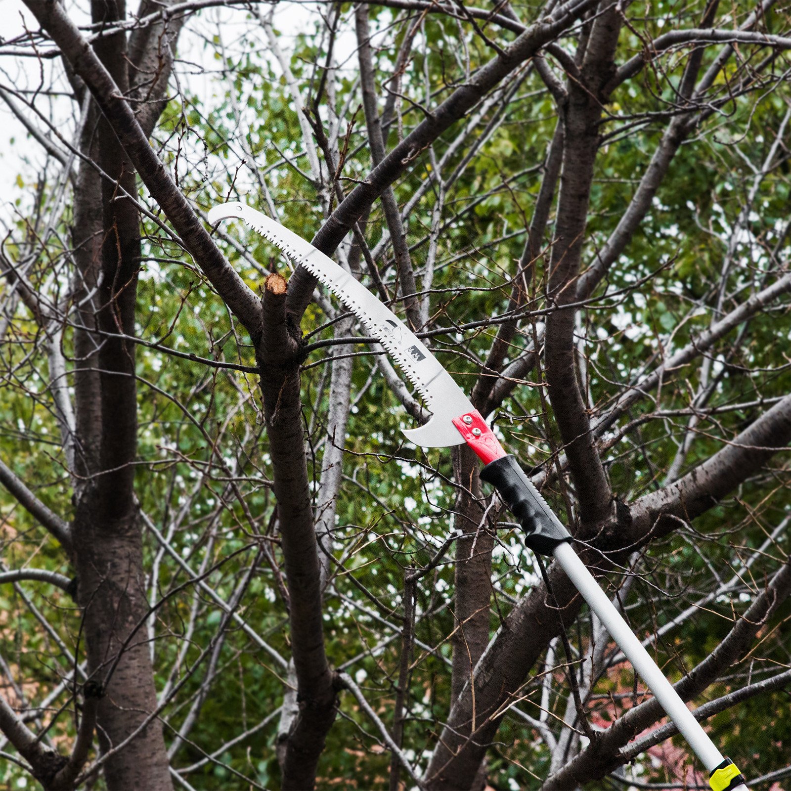 VEVOR Telescopic Pole Saw 6-18Foot Extendable Telescopic Landscaping Pole Saw Branches and Leaves 59cm Saw Blade For Pruning and Trimming