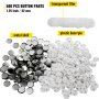 VEVOR Button Parts for Button Maker 500 Sets Button Badge Parts 32 mm (1-1/4 inch) Button Parts Metal with Clip Pin Top & Bottom Plastic Cover Film Button Maker Parts for Family Use DIY Activities