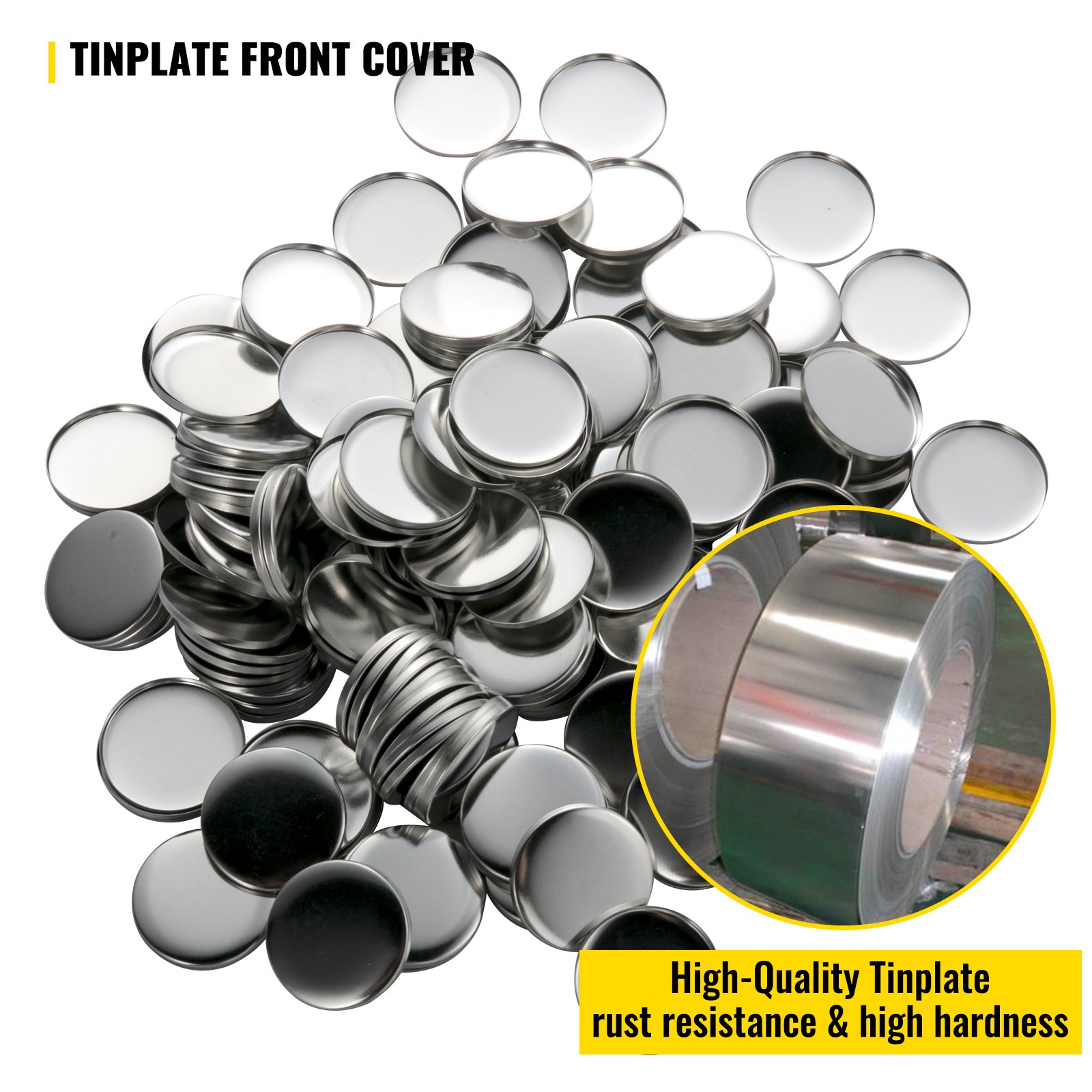 Vevor 1.5"/37 Mm Badge Button Pin Parts 500 Complete Sets Supplies Button Maker