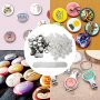 Vevor 1.73"/44 Mm 500 Complete Sets Badge Button Pin Parts For Button Maker Diy