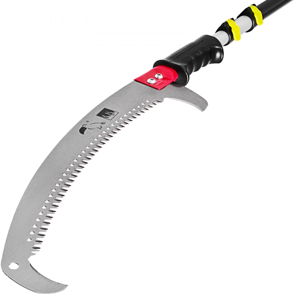 VEVOR Telescopic Pole Saw Tree Pruner 6-24 Foot Extendable Telescopic Landscaping Pole Saw with 2-Foot Saw Blade for Pruning and Trimming Branches and Leaves