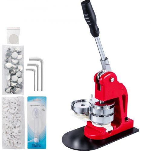 VEVOR 75mm Button Maker 3 Button and Badge Maker Machine Button Maker Press Punch Press Machine with 500 Buttons(500pcs)