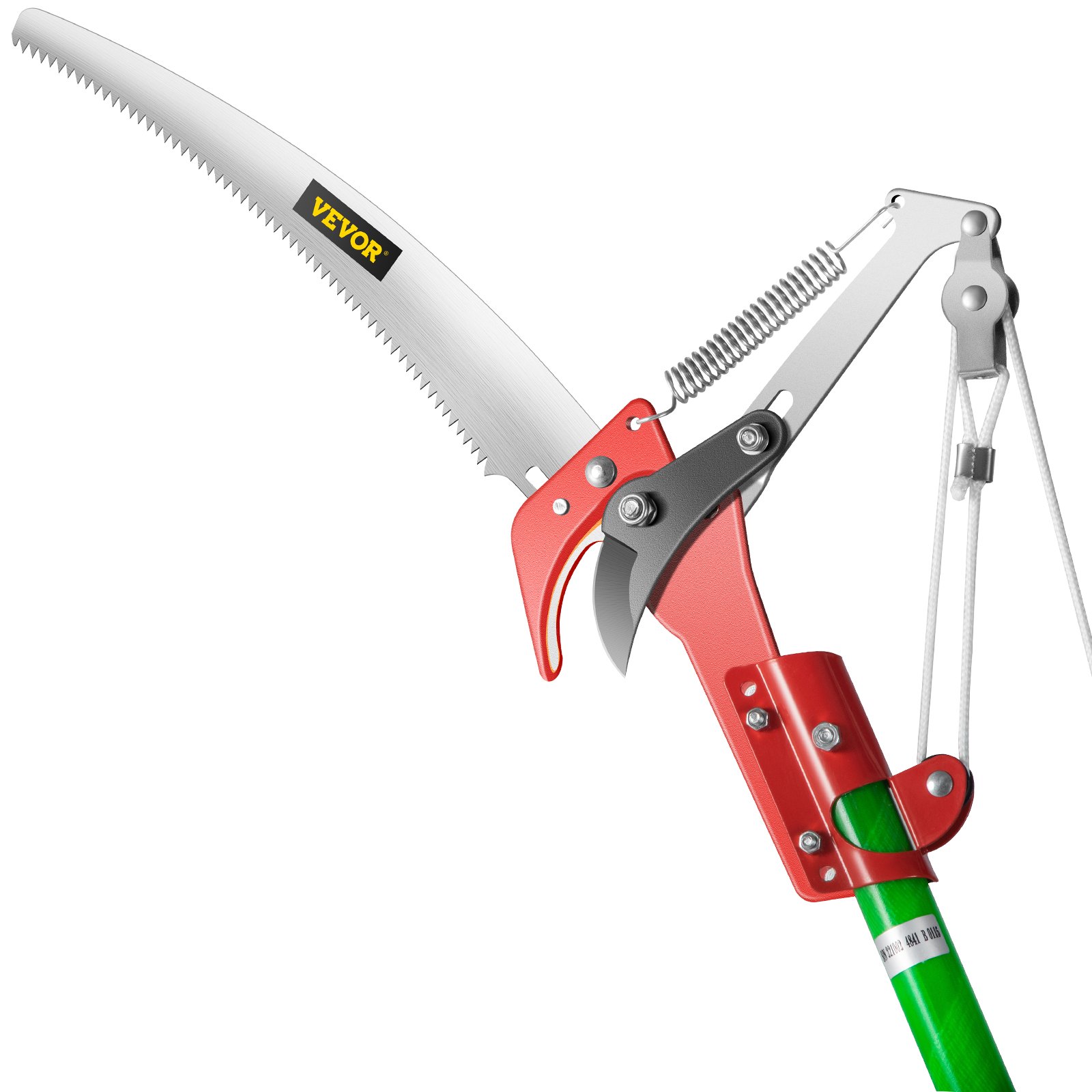 VEVOR Extendable Tree Pole Pruner Telescopic Pole Saw 26 Foot Extendable Telescopic Landscaping Pole Saw Tree Saw Alloy Steel Branch Long Reach Pole Pruning Saw for Sawing and Shearing