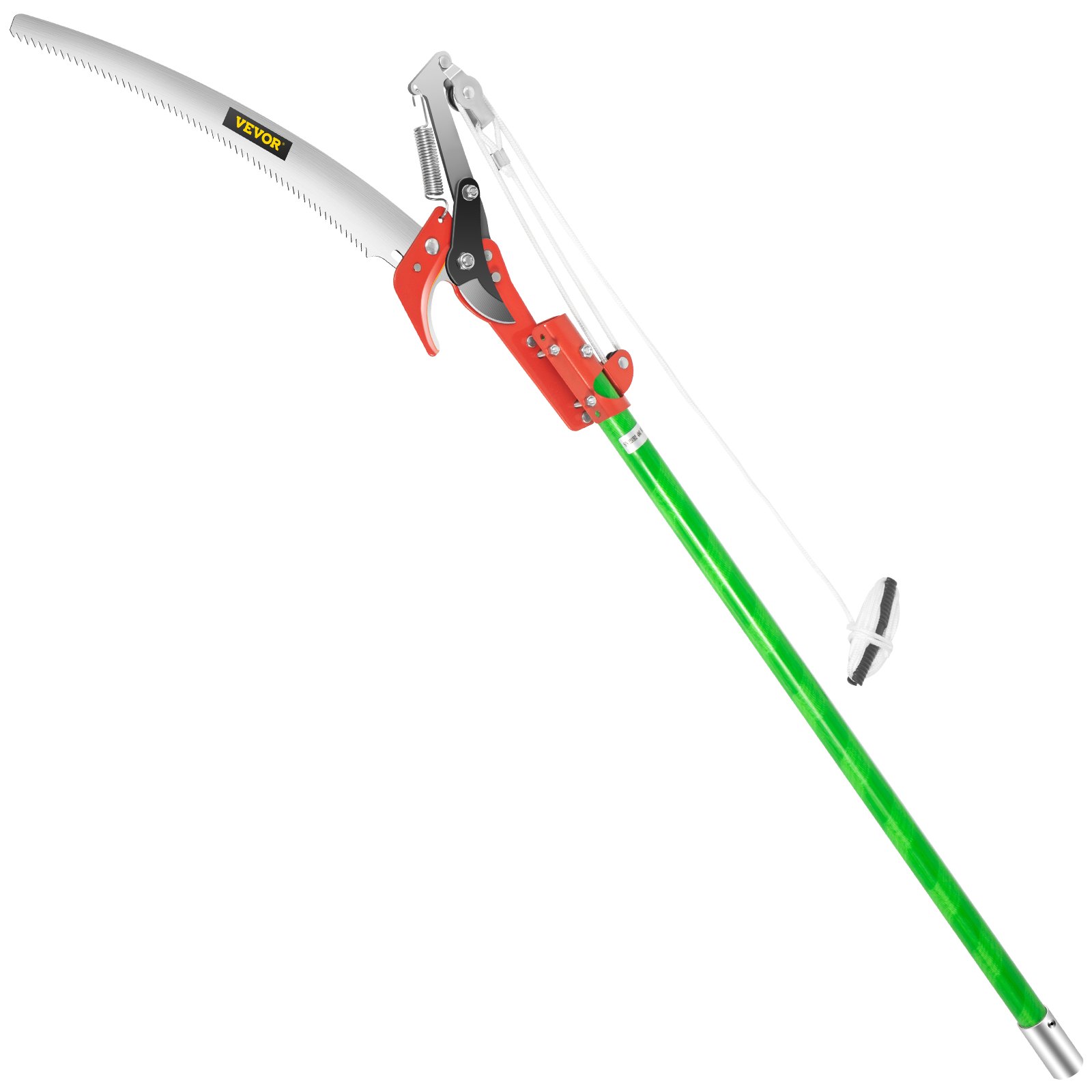 VEVOR Extendable Tree Pole Pruner Telescopic Pole Saw 26 Foot Extendable Telescopic Landscaping Pole Saw Tree Saw Alloy Steel Branch Long Reach Pole Pruning Saw for Sawing and Shearing