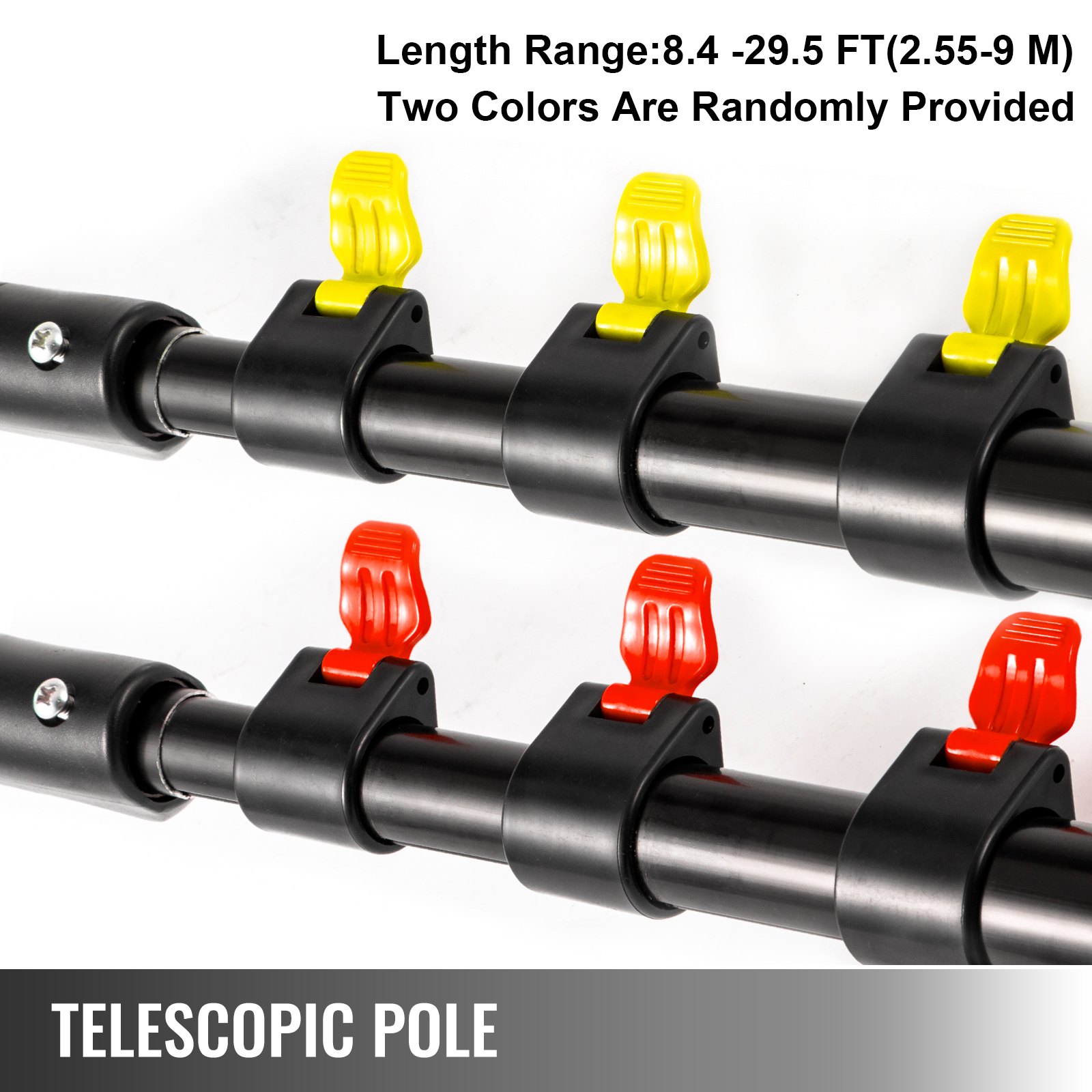 VEVOR Tree Pole Pruner 29.5 ft,  Foot Pole Saw 8.4 ft Minimum Length, 23.23 inch Mn Steel Tree Saw Tree Pole Pruner, Tree Pruner for Branch Long Reach Pole Pruning Saw for Sawing and Shearing