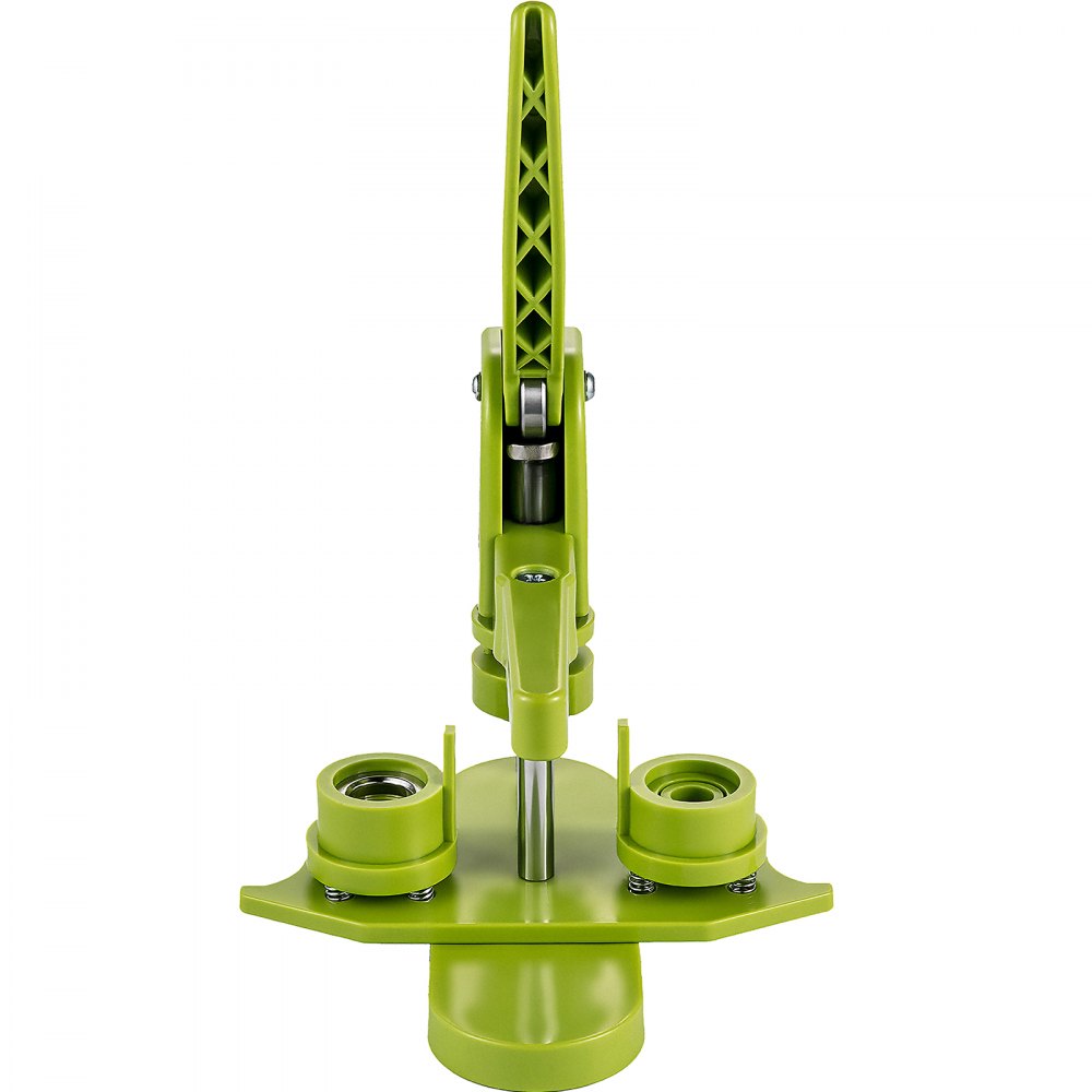 VEVOR Badge Button Press, 1 Inch (25 mm) Button Press Machine, Green Button Badge Maker Machine with 1 Circle Cutter and 500 Sets of Components (Metal Fronts, Clear Plastic Mylar, Plastic Backs)