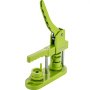 VEVOR Badge Button Press, 1 Inch (25 mm) Button Press Machine, Green Button Badge Maker Machine with 1 Circle Cutter and 500 Sets of Components (Metal Fronts, Clear Plastic Mylar, Plastic Backs)