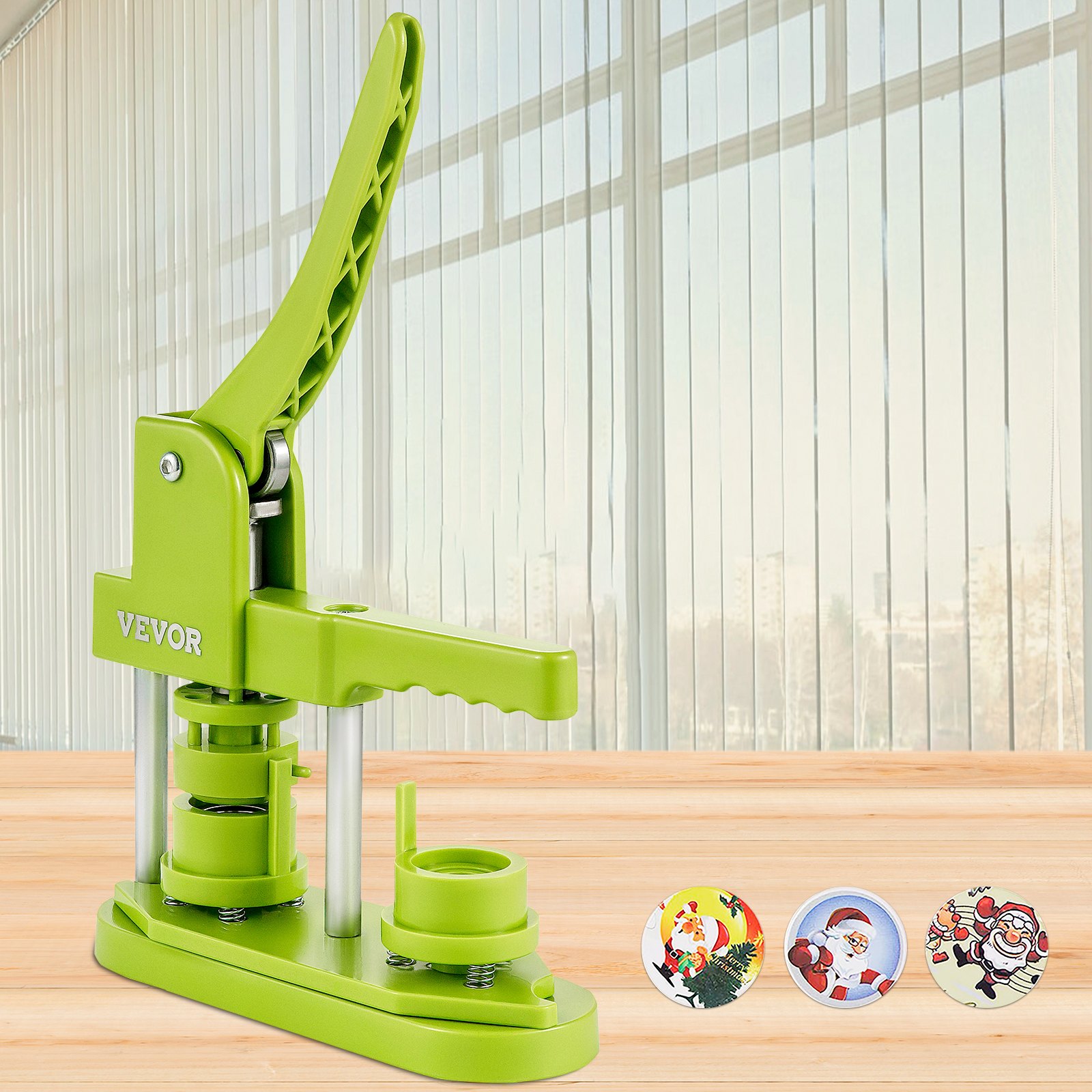 VEVOR Installation-Free Button Maker Machine 32mm (1-1/4 inch) with 1000pcs Button Parts Badge Press Machine,DIY Pin Button Maker Machine with Circle Cutter