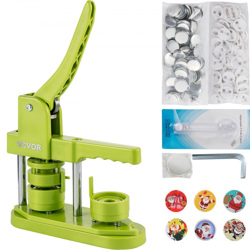 Vevor 1.5"/37mm Badge Button Press Button Maker W/ 100 Pcs Circle Button Parts