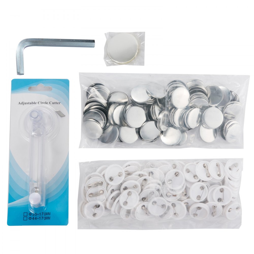 Vevor 1.5"/37mm Badge Button Press Button Maker W/ 100 Pcs Circle Button Parts