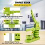 VEVOR Badge Button Press, 2-1/4 inch (58 mm) Button Press Machine, Green Button Badge Maker Machine with 1 Circle Cutter and 1000 Sets of Components (Metal Fronts, Clear Plastic Mylar, Plastic Backs)