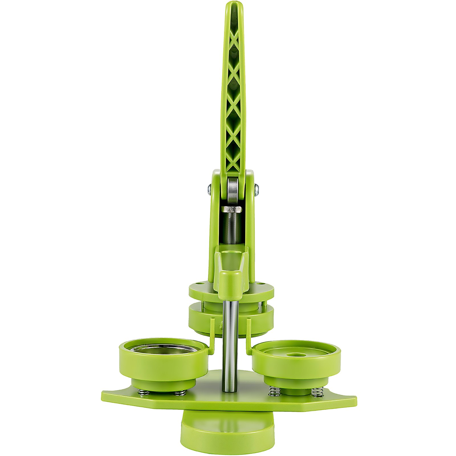 VEVOR Badge Button Press, 2-1/4 inch (58 mm) Button Press Machine, Green Button Badge Maker Machine with 1 Circle Cutter and 500 Sets of Components (Metal Fronts, Clear Plastic Mylar, Plastic Backs)